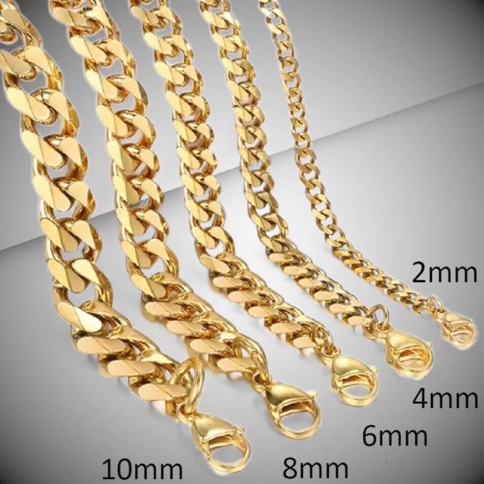 Chains / Necklaces | Gold-plated men’s necklace chain with Cuban mesh links 60cm Chains / Necklaces Chains / Necklaces