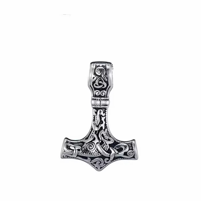 Chains / Necklaces | Thor’s Hammer Mjolnir Viking Steel Pendant Necklace Chain Included Color of your choice Gold or Silver Chains / Necklaces Chains / Necklaces