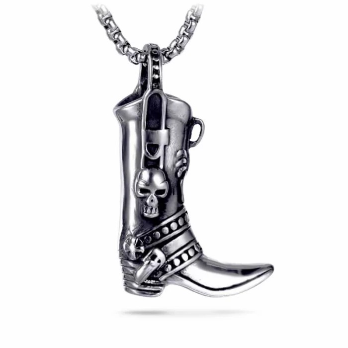 Pendants | Cowboy Santiag Pendant Necklace Men Santiag Steel Skull Biker Chaine Inclusive Adornments Adornments