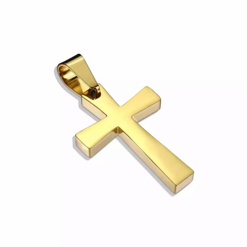 Pendants | Men’s Cross Pendant Necklace Stainless Steel Fine Gold Customizable Chains / Necklaces Chains / Necklaces