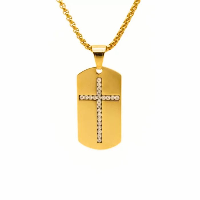 Pendants | Men’s military cross plate pendant necklace steel color of your choice Chains / Necklaces Chains / Necklaces