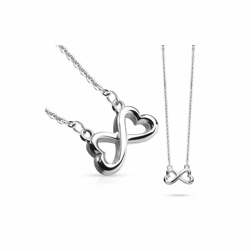 Pendants | Women’s stainless steel infinity heart chain and pendant set Parures Parures