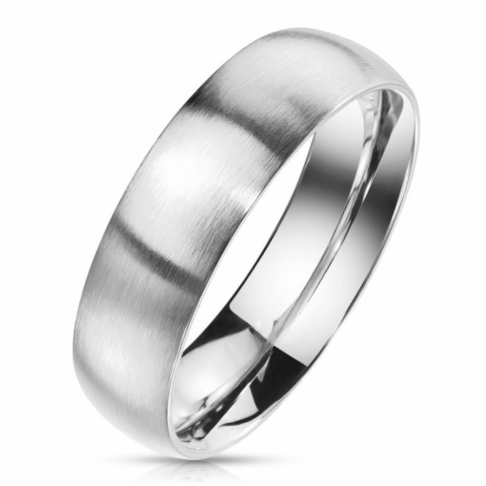 Rings / Wedding rings | Marriage Ring Classic Women’s Men’s Steel Brush Finish Mate Silver 6mm Customized Mens Jewelry Mens