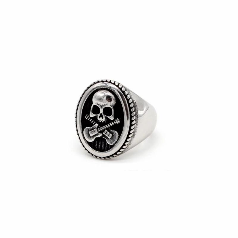 Rings / Wedding rings | Men’s signet ring steel guitars rock star skull biker Mens Jewelry Mens