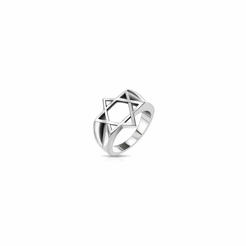 Rings / Wedding rings | Men’s stainless steel signet ring star star of david Mens Jewelry Mens