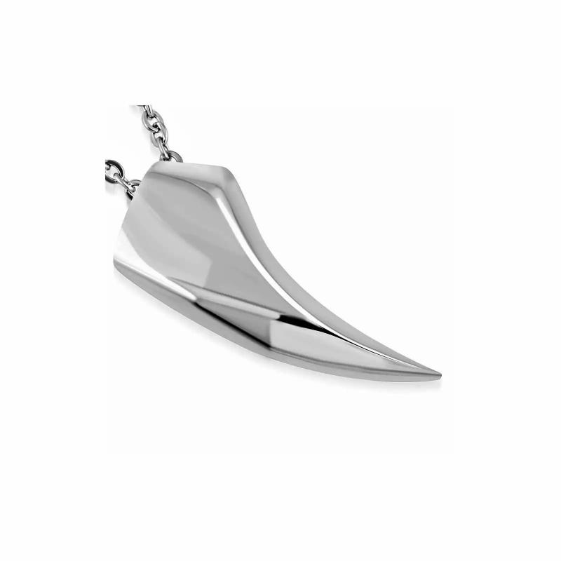 Rings / Wedding rings | Men’s steel pendant carved in the shape of a wolf shark tooth and 1 chain Mens Jewelry Mens