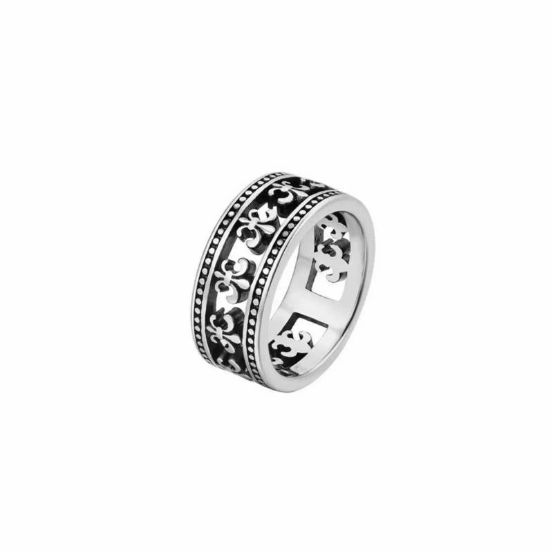 Rings / Wedding rings | Men’s steel ring royal frieze fleur de lys French symbol Mens Jewelry Mens