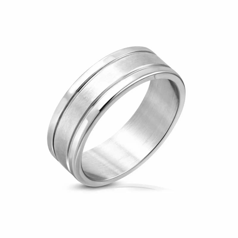 Rings / Wedding rings | Men’s wedding ring ring stainless steel 2 engravings Mens Jewelry Mens