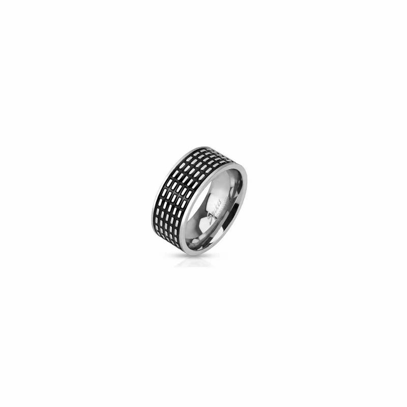 Rings / Wedding rings | Original stainless steel ring for men with small black lines Mens Jewelry Mens