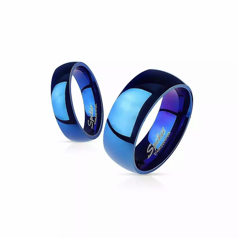 Rings / Wedding rings | Polished Blue Tungsten Ring Engagement Wedding Woman Man Couple Mens Jewelry Mens