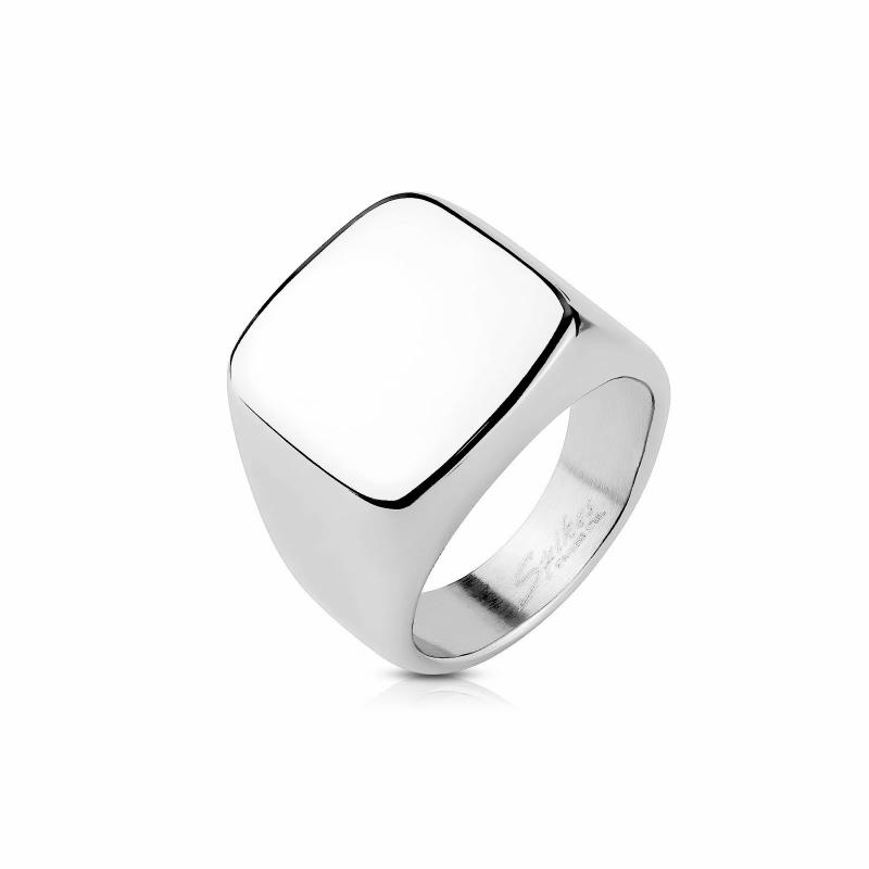 Rings / Wedding rings | Ring knight man stainless steel tray square engraving possible Mens Jewelry Mens