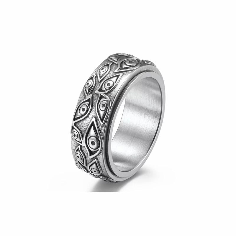 Rings / Wedding rings | Ring Ring Anti-stress Rotative Steel Woman Man Oeil of Providence God Mens Jewelry Mens