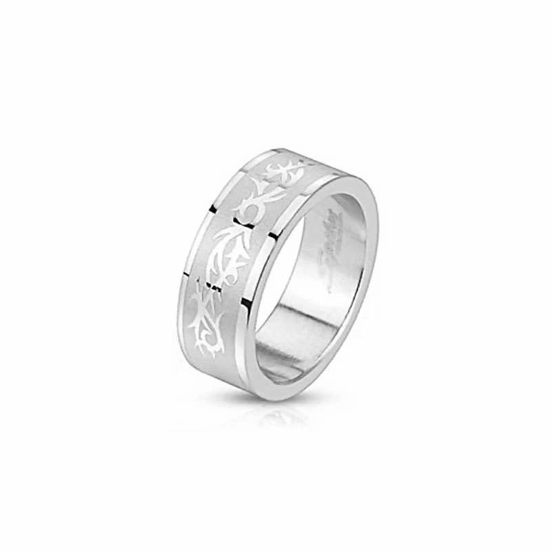 Rings / Wedding rings | Ring ring for man woman steel ribbon tribal pattern relief engraving Mens Jewelry Mens