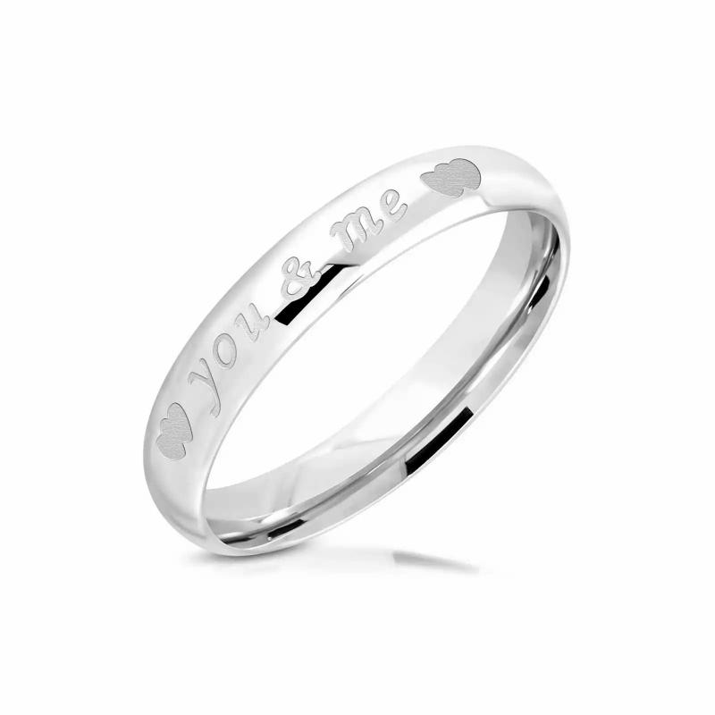 Rings/Alliances | Ring engagement ring woman steel engraving affirmation you and me Mens Jewelry Mens