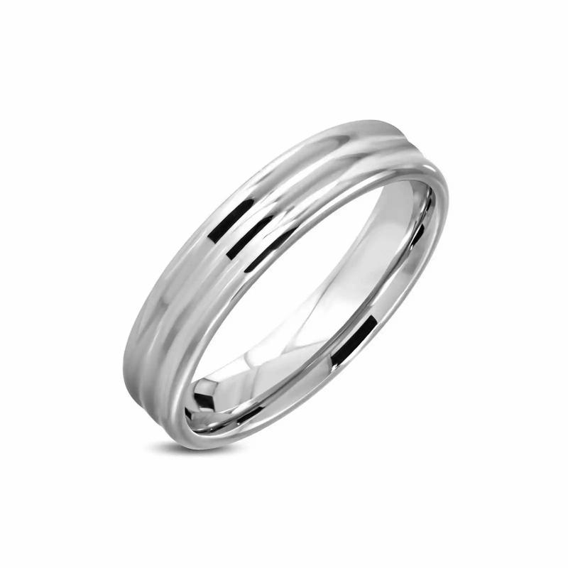 Rings/Alliances | Women’s men’s tungsten wedding ring with 3 curved bands Mens Jewelry Mens